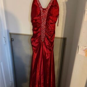 Chic Asymmetrical Red Dress